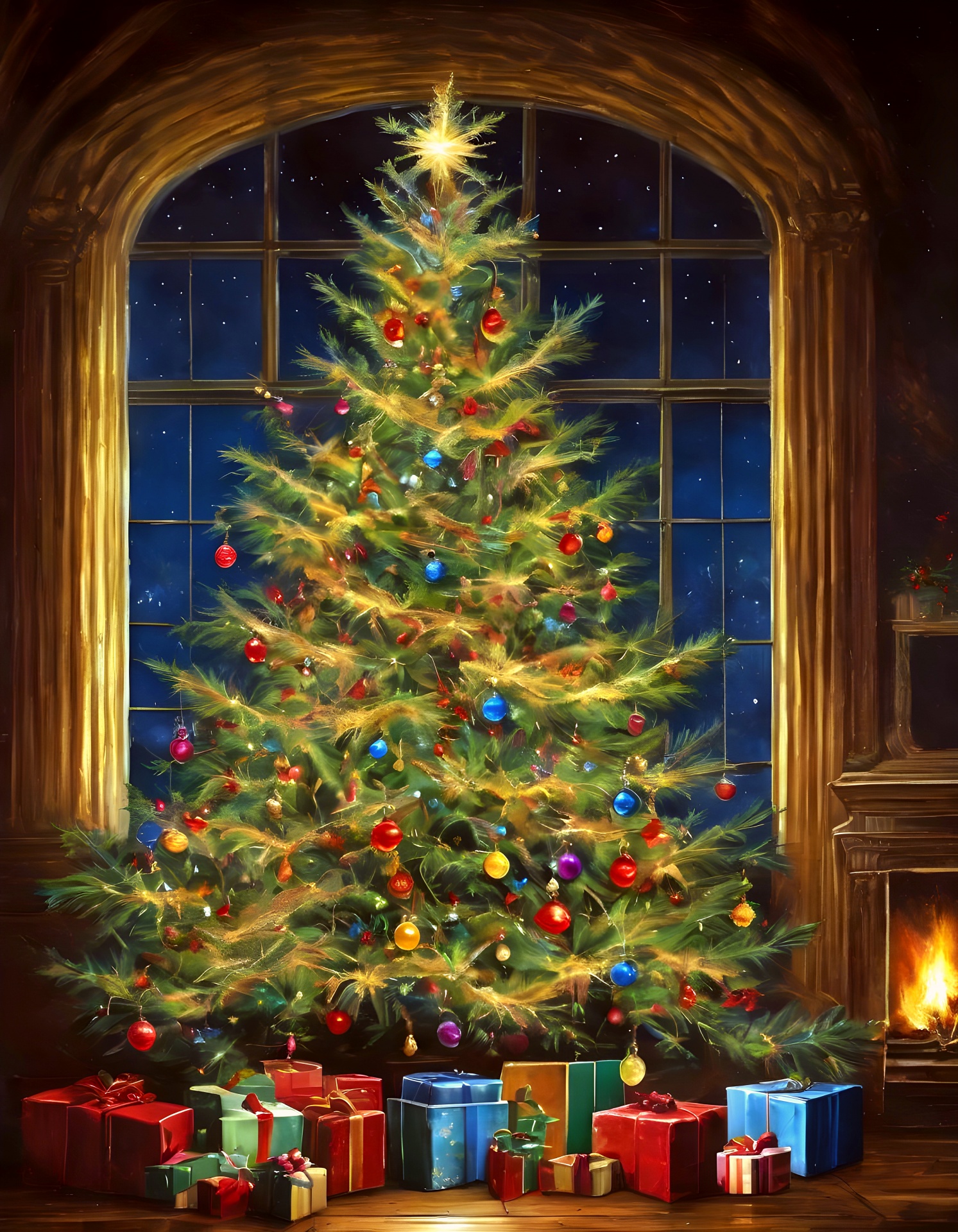 Christmas Tree Background Winter Free Stock Photo - Public Domain Pictures