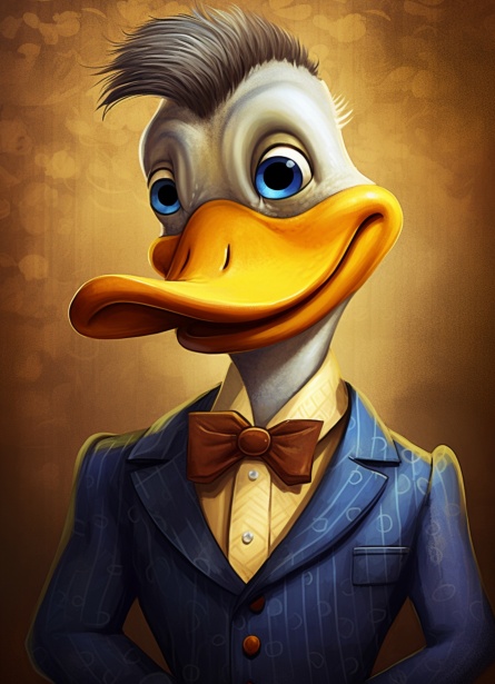 Cartoon Duck In Clothes Art Free Stock Photo - Public Domain Pictures