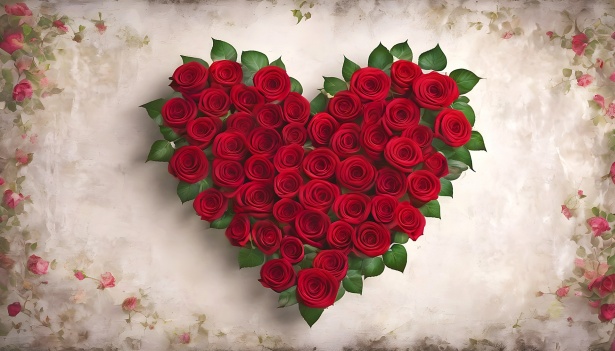 Valentine's Day Heart Made Of Roses Free Stock Photo - Public Domain ...