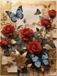 Butterflies and Flowers Background Art