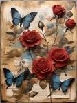 Butterflies and Flowers Background Art