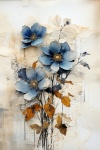 Arte de fondo de collage floral