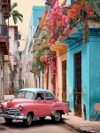 Vintage Automobile Cuba Alley Car