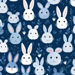 Easter Rabbit Face Pattern