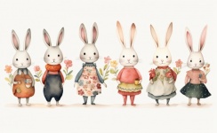 Easter Rabbit Spring Art Print