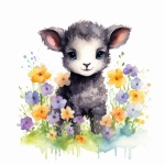 Easter Baby Sheep Art Print