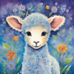 Stampa artistica dell'agnello di Pas