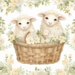 Easter Baby Lamb Art Print