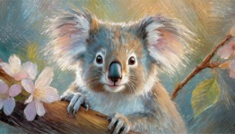 Koala, Animal Portrait, Art