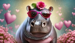 Hippopotamus, Animal, Sunglasses