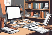 Office Desk and Computer