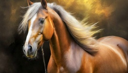Cavalo, animal, pintura digital