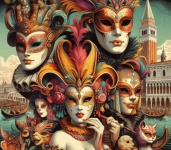 Velencei karnevál plakátja