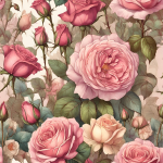 Vintage roze rozen