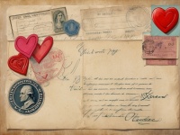 Cartão postal vintage dos namorados
