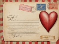 Cartão postal vintage dos namorados