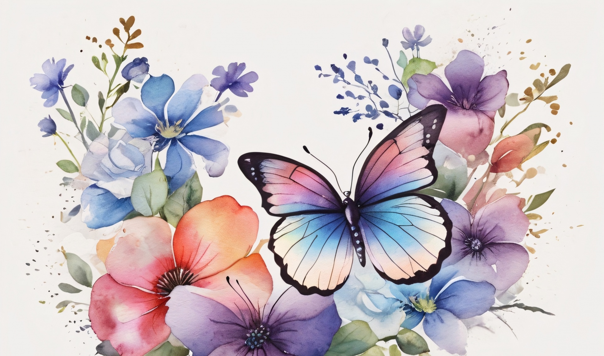 Flowers And Butterflies Free Stock Photo - Public Domain Pictures