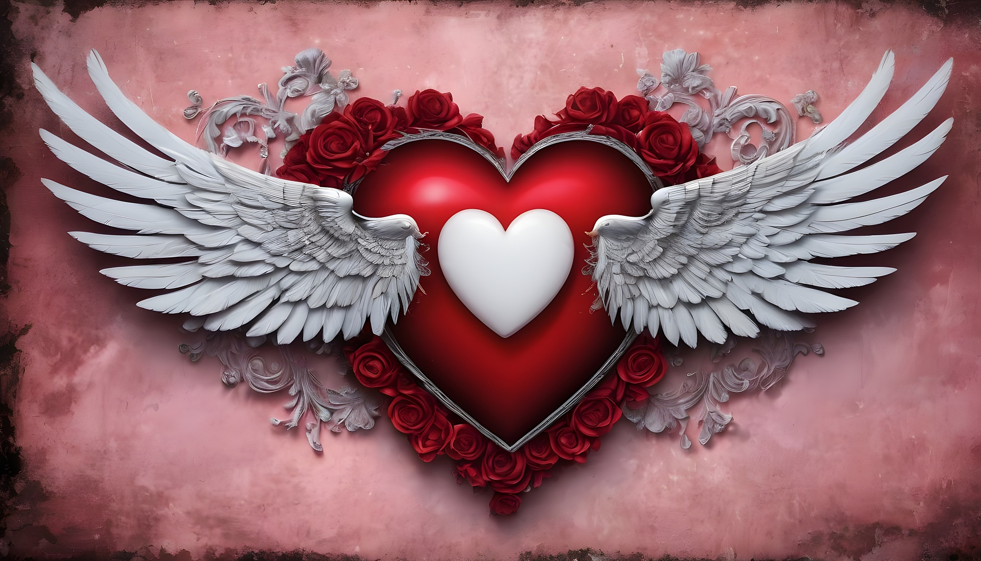 Heart With Wings Valentine's Day Free Stock Photo - Public Domain Pictures