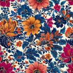 Batik flowers pattern background