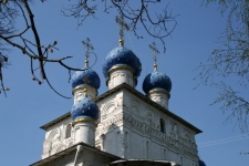 Blue domes of our lady of kazan