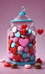 Barattolo di caramelle per San Valentino