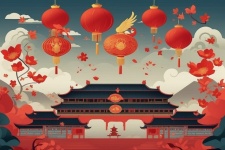 Chinese Nieuwjaarachtergrond