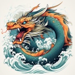 Arte colorido del dragón