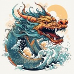 Arte colorido del dragón