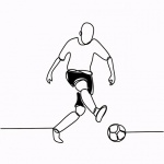 Drawing Of Football Player