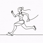 Drawing Of Running Woman