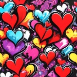 Graffiti Heart Abstract Background