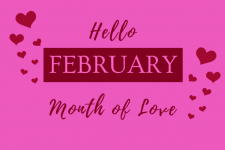 Olá fevereiro mês do amor