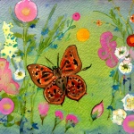 Spring Watercolor Butterfly Art