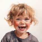 Porträtkunst eines glücklichen Jungen
