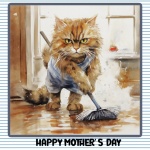 Funny grump mom cat mother day