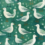 Seamless seagull pattern