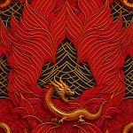 Arte abstracto del dragón chino