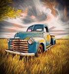 Vintage Pick-Up Truck Kunstdruck