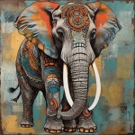 Afrikai elefánt művészeti nyomat