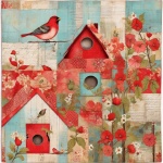 Birds And Birdhouses Art Print