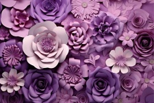 Impressão artística de flor roxa vintage