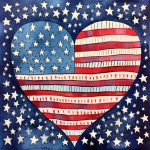 US Independence Day Art Print