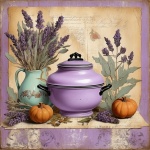 Vintage Lavender Autumn Art Print