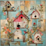 Birdhouses Art Print