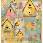 Yellow Birdhouse Art Print
