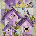 Purple Birdhouse Art Print