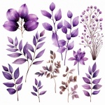 Purple Botanical collection art