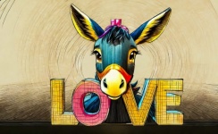 LOVE, Donkey, Digital Cartoon