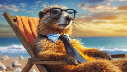 Marmot holiday beach wallpaper