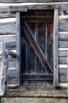 Porta da frente da cabana antiga